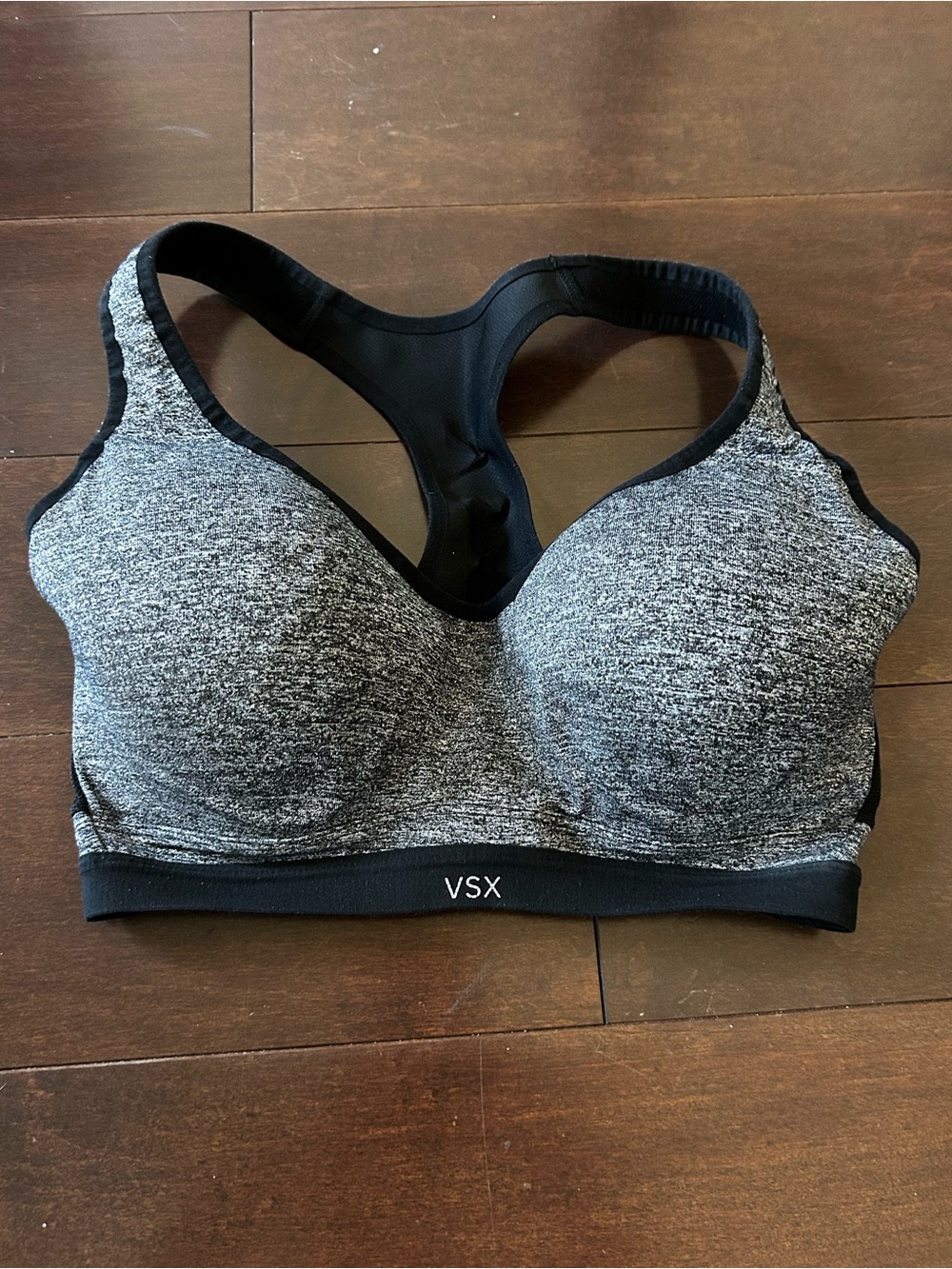 VSX Heathered Gray Racerback Sports Bra